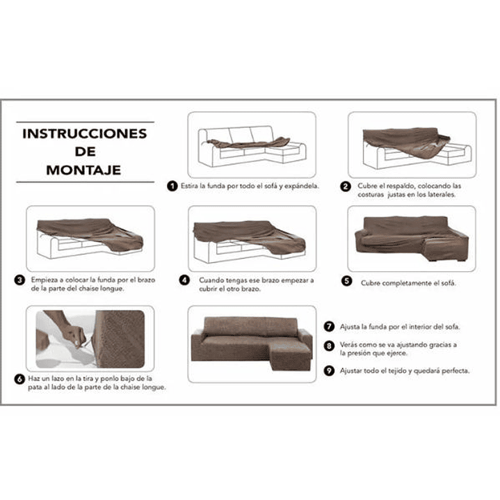 Hosteline OLIMPO Funda Negra Sofá 2 Plazas 6