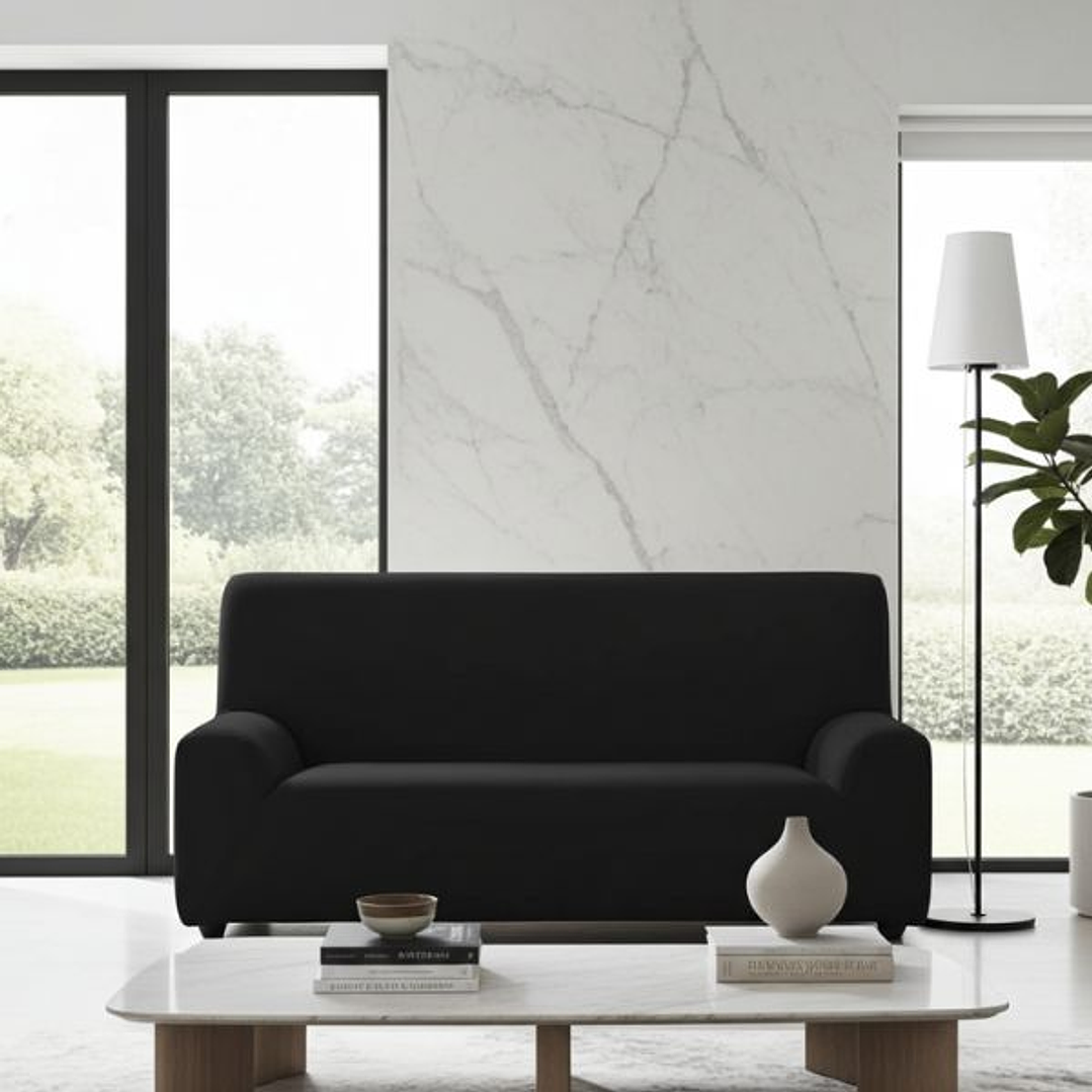 Hosteline OLIMPO Funda Negra Sofá 2 Plazas 7