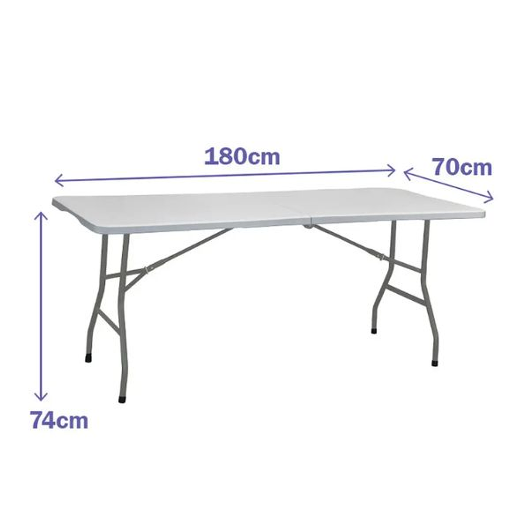 Marbueno Mesa Plegable Gris 70x180 2