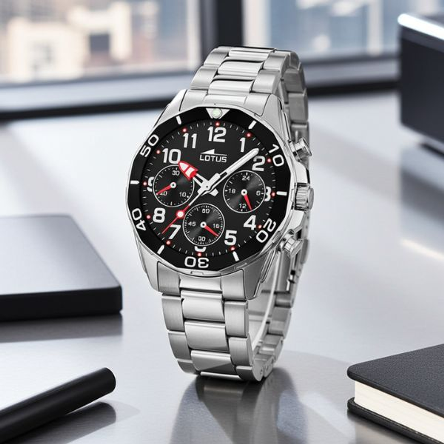 Lotus 18858/2 Reloj Hombre Acero Negro 4