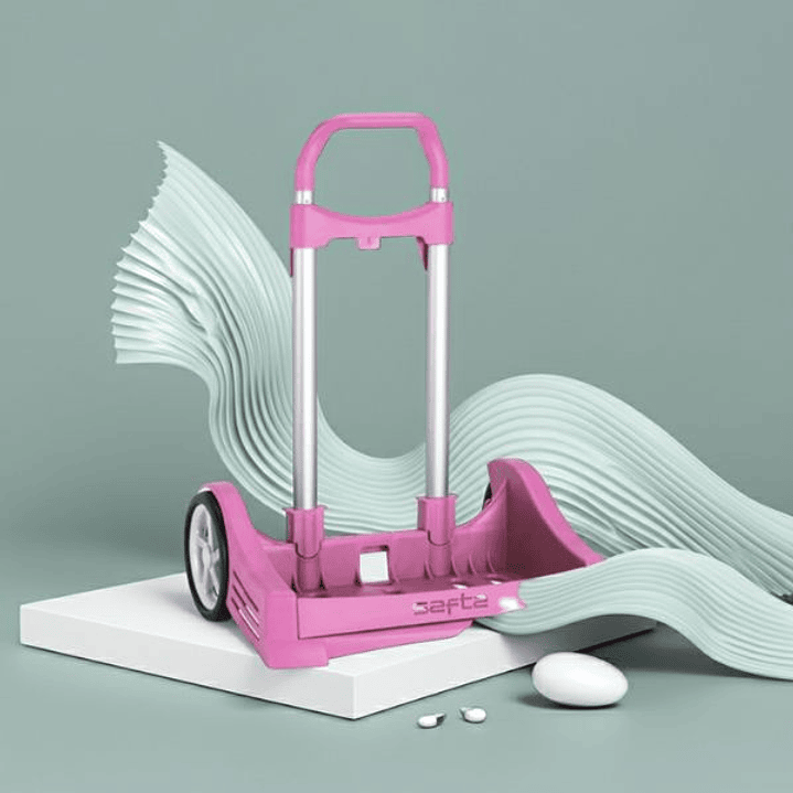 Carro Portamochilas Escolar Safta Rosa – Diseño Deportivo, Estructura de Aluminio y Sistema Antivibración 4