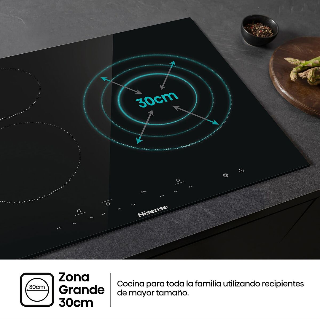 Hisense E6332BSCE Placa Inducción 59 cm 8