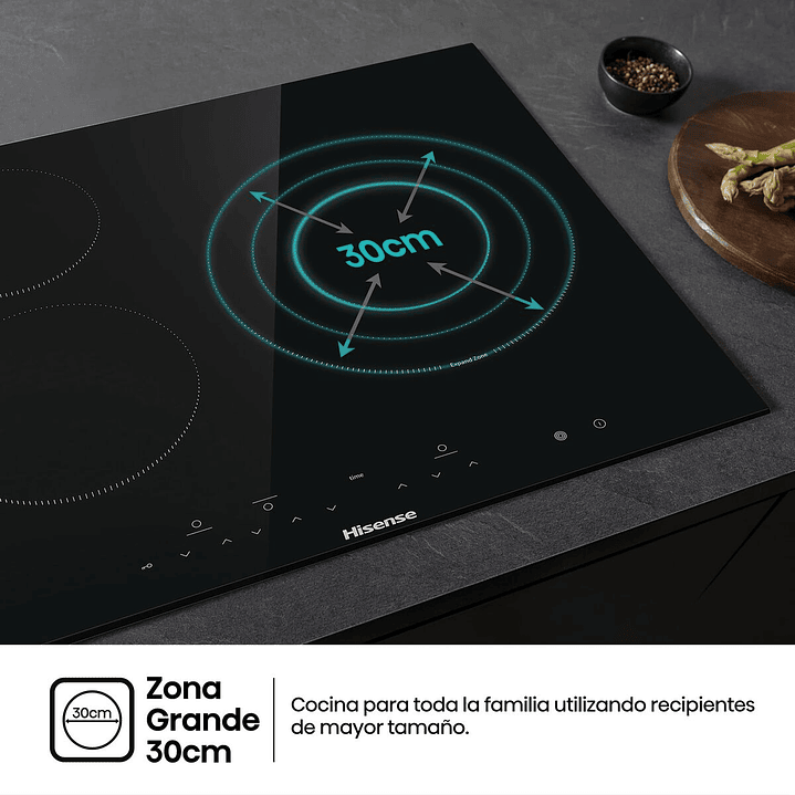 Hisense E6332BSCE Placa Inducción 59 cm 8