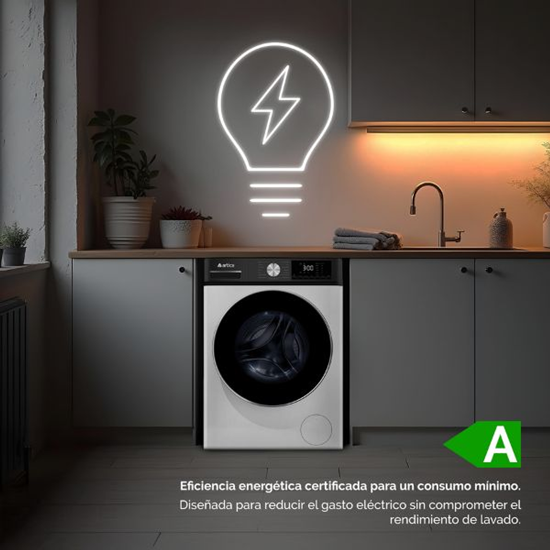 Artica AAQUALINE61200AB Lavadora 6 kg Clase A 7