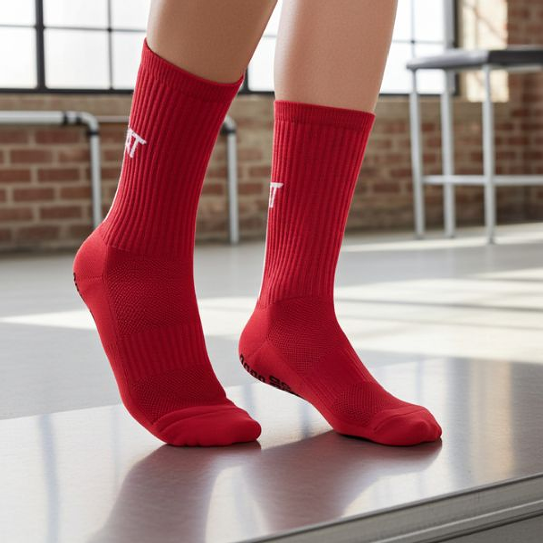 Calcetines Deportivos Rinat Rojos Antideslizantes Unisex para Adultos – Comodidad y Rendimiento en el Deporte 3