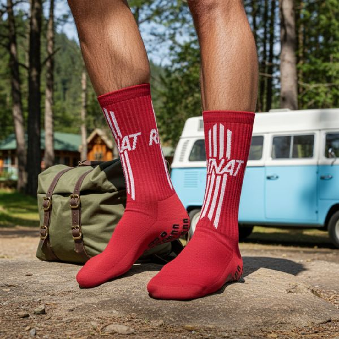 Calcetines Deportivos Rinat Rojos Antideslizantes Unisex para Adultos – Comodidad y Rendimiento en el Deporte 5