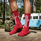 Calcetines Deportivos Rinat Rojos Antideslizantes Unisex para Adultos – Comodidad y Rendimiento en el Deporte - Miniatura 5