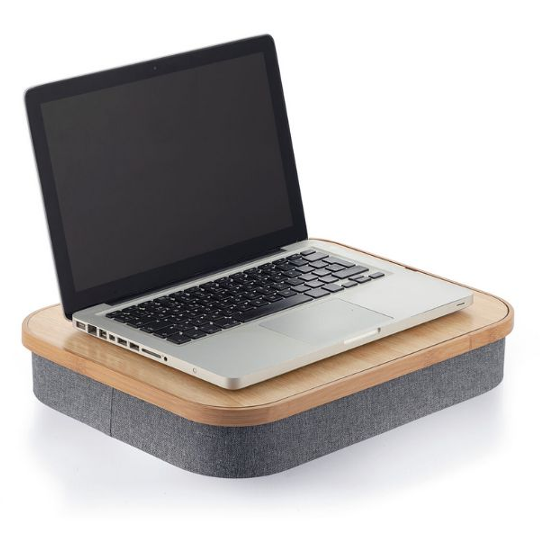 Escritorio Portátil Larage InnovaGoods con Bandeja de Almacenaje | Mesa Auxiliar Multifunción para Ordenador Portátil, Lectura y Trabajo en Cama o Sofá 1