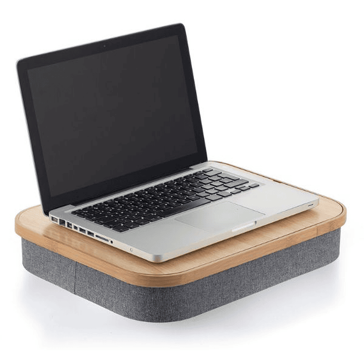 Escritorio Portátil Larage InnovaGoods con Bandeja de Almacenaje | Mesa Auxiliar Multifunción para Ordenador Portátil, Lectura y Trabajo en Cama o Sofá 1