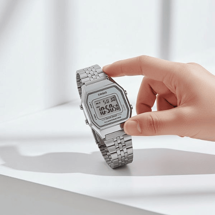 Casio Plata LA680WEA-7EF Reloj Casio Mujer Vintage 4