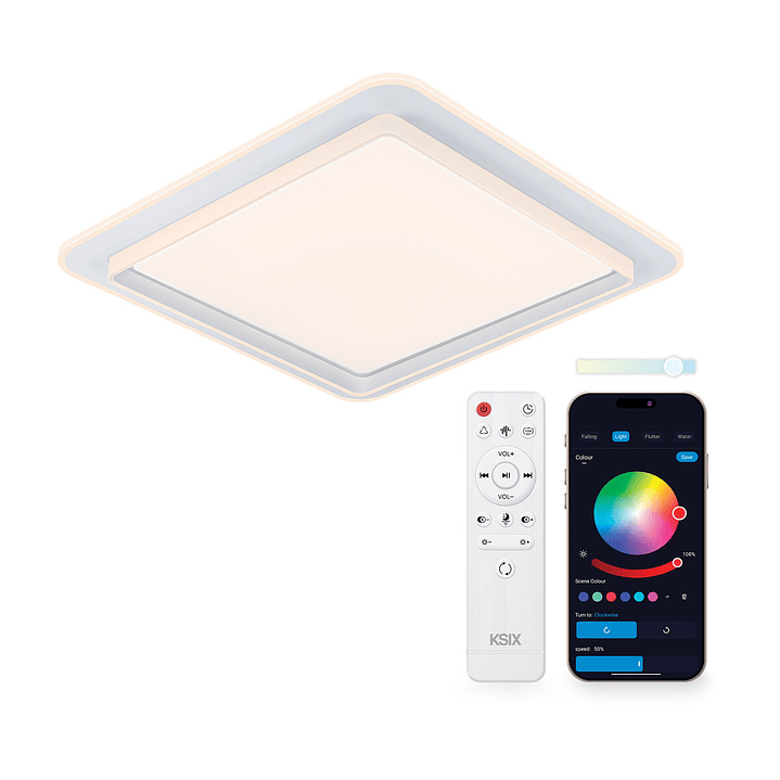 KSIX Celeste Plafón LED Inteligente 4450 lm 6