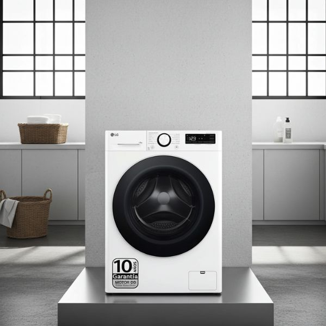 Lavadora LG F4WR6010A0W 10 kg  TurboWash 360 y AI DD 2