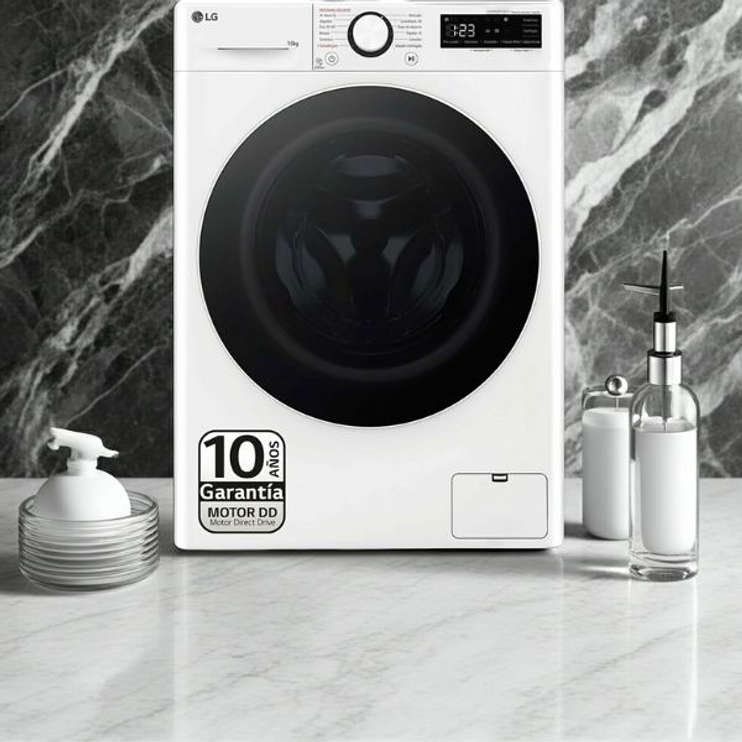 Lavadora LG F4WR6010A0W 10 kg  TurboWash 360 y AI DD 3