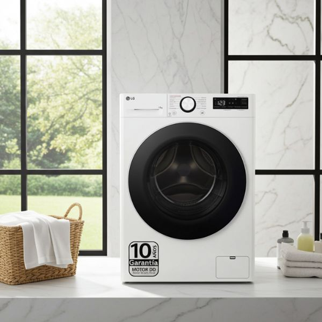 Lavadora LG F4WR6010A0W 10 kg  TurboWash 360 y AI DD 5