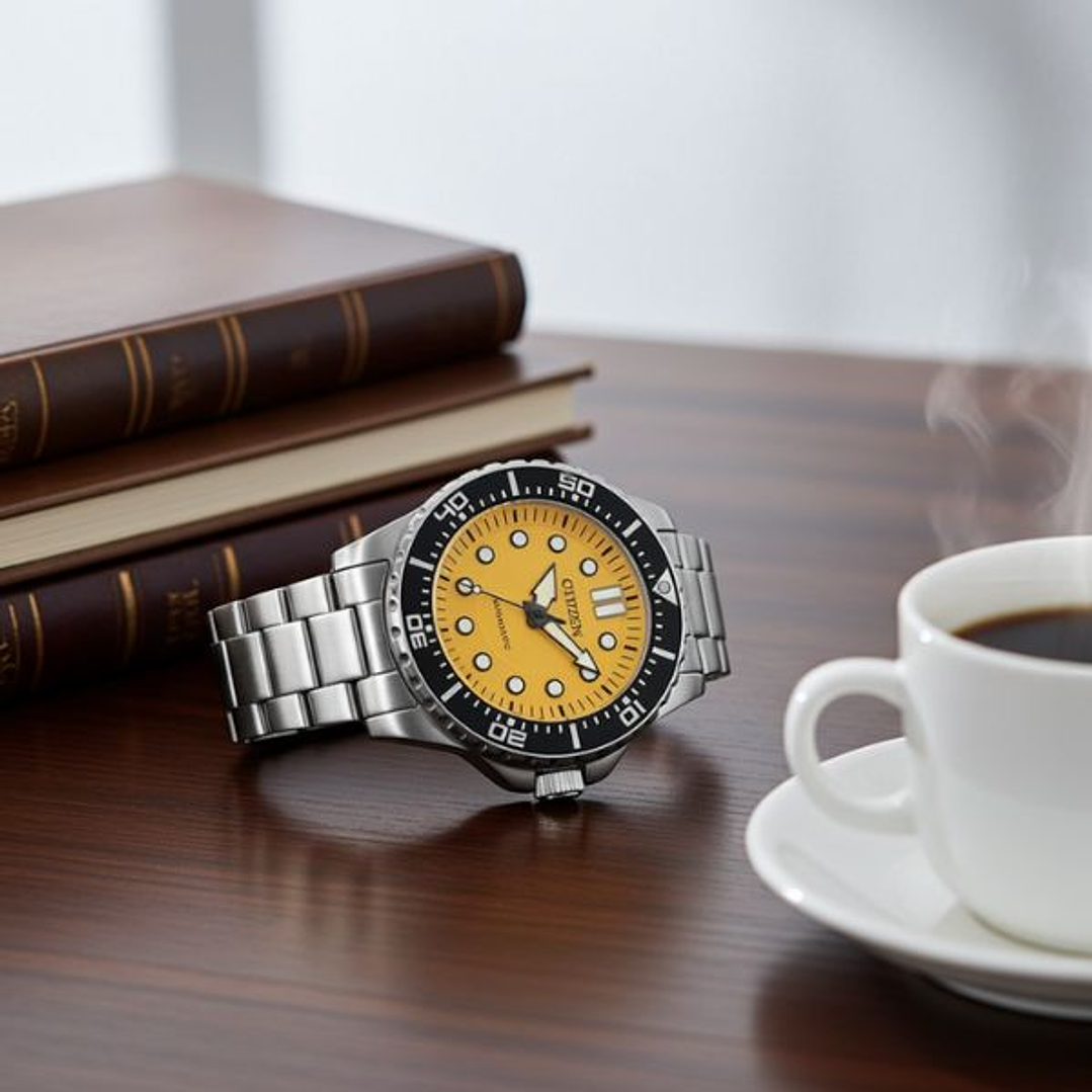 Citizen Reloj Hombre Automático Esfera Naranja NJ0170-83Z 4