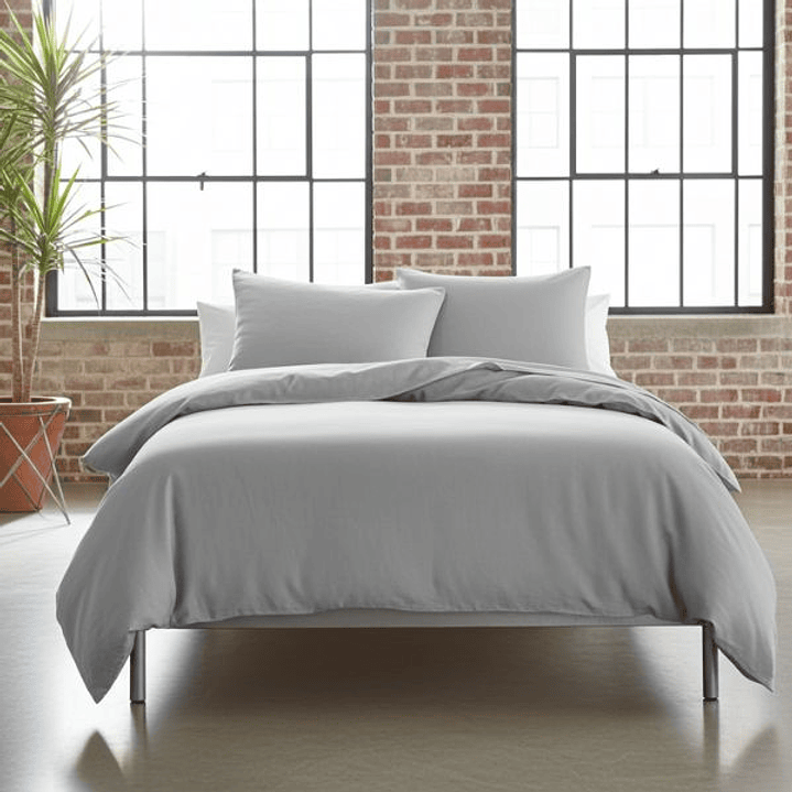 HOME LINGE PASSION Juego Nórdico Microfibra Gris Claro 3 Piezas Cama 200 3