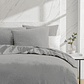 HOME LINGE PASSION Juego Nórdico Microfibra Gris Claro 3 Piezas Cama 200 - Miniatura 5