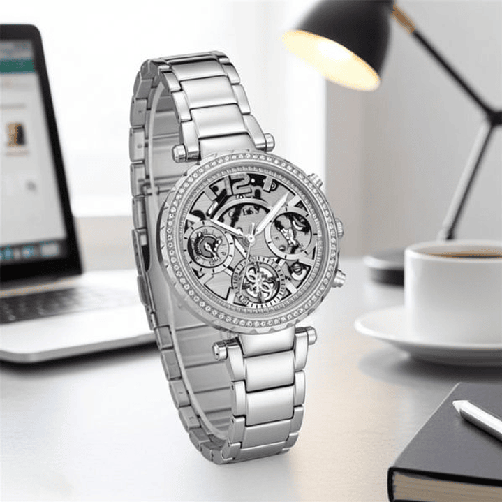 Guess Reloj de Pulsera Mujer Diseño Moderno GW0403L1 Acero 4