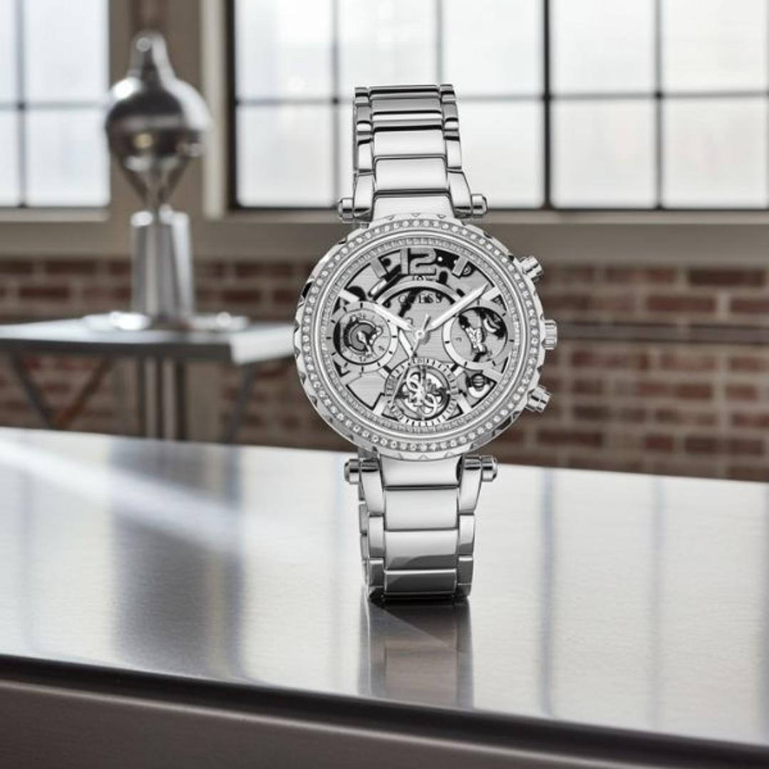 Guess Reloj de Pulsera Mujer Diseño Moderno GW0403L1 Acero 5