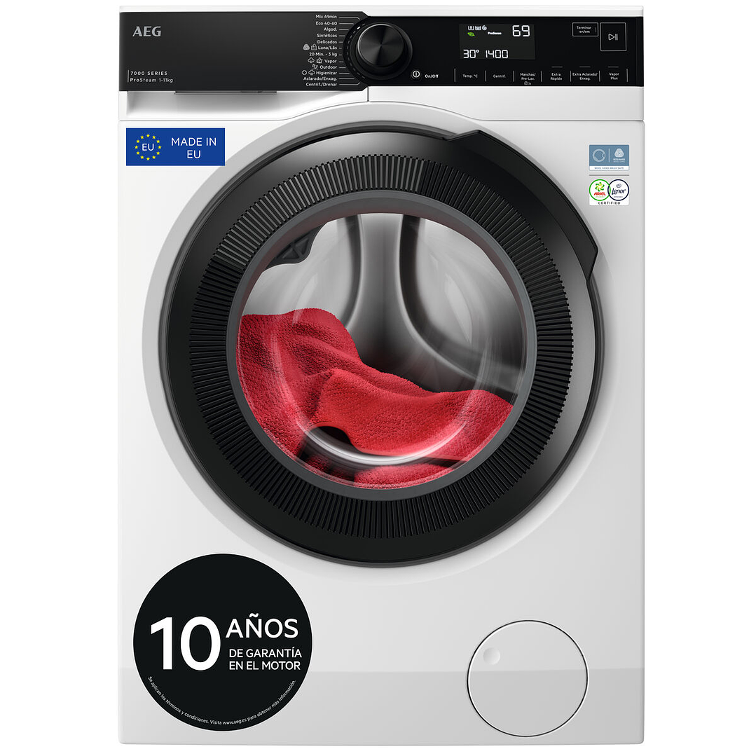 Lavadora AEG LFSR7304L4B 11 kg  ProSteam y PreciseWash 1