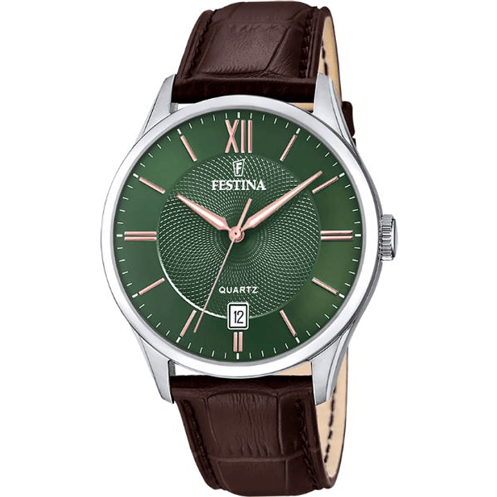 Reloj Festina Hombre F20426/8 Clásico Piel Verde 1