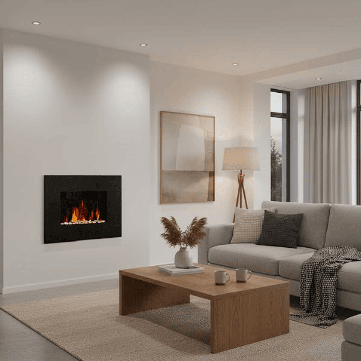 Chimenea Eléctrica MERCALOR 1800W Encastrable Pared 3