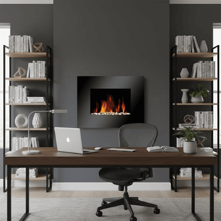 Chimenea Eléctrica MERCALOR 1800W Encastrable Pared 5