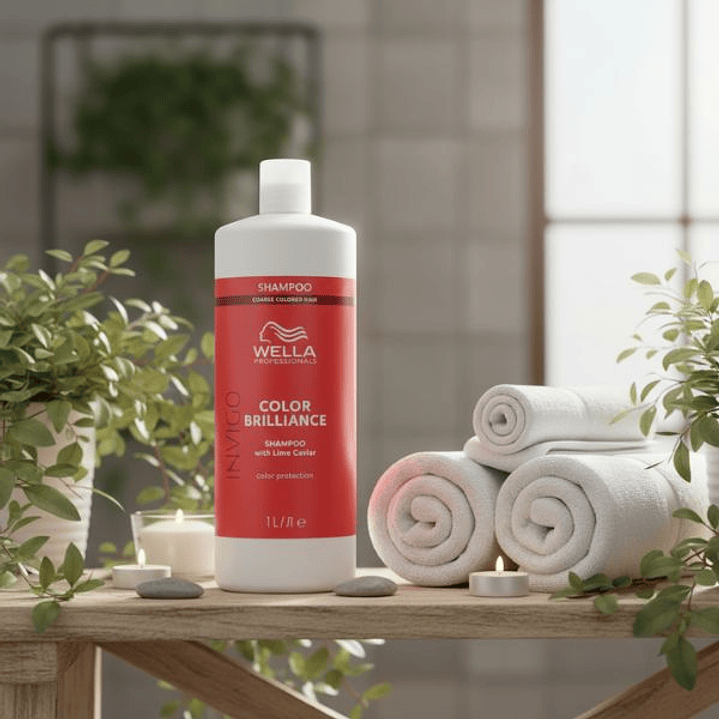 Champú Wella Invigo Color Brilliance 1L – Protección Profesional para Cabello Teñido Grueso 4
