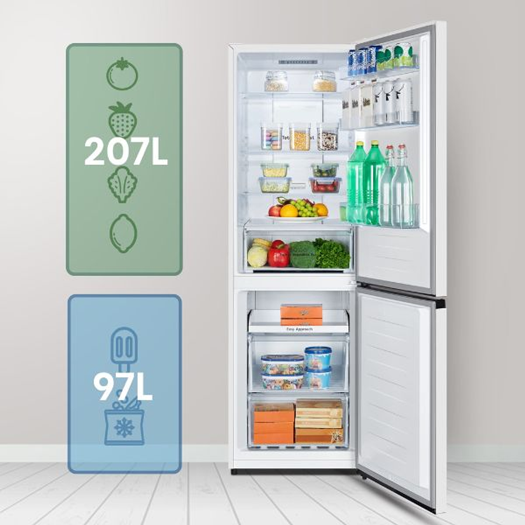 Frigorífico Combi Hisense RB390N4AWE – 304L No Frost con Motor Inverter 3