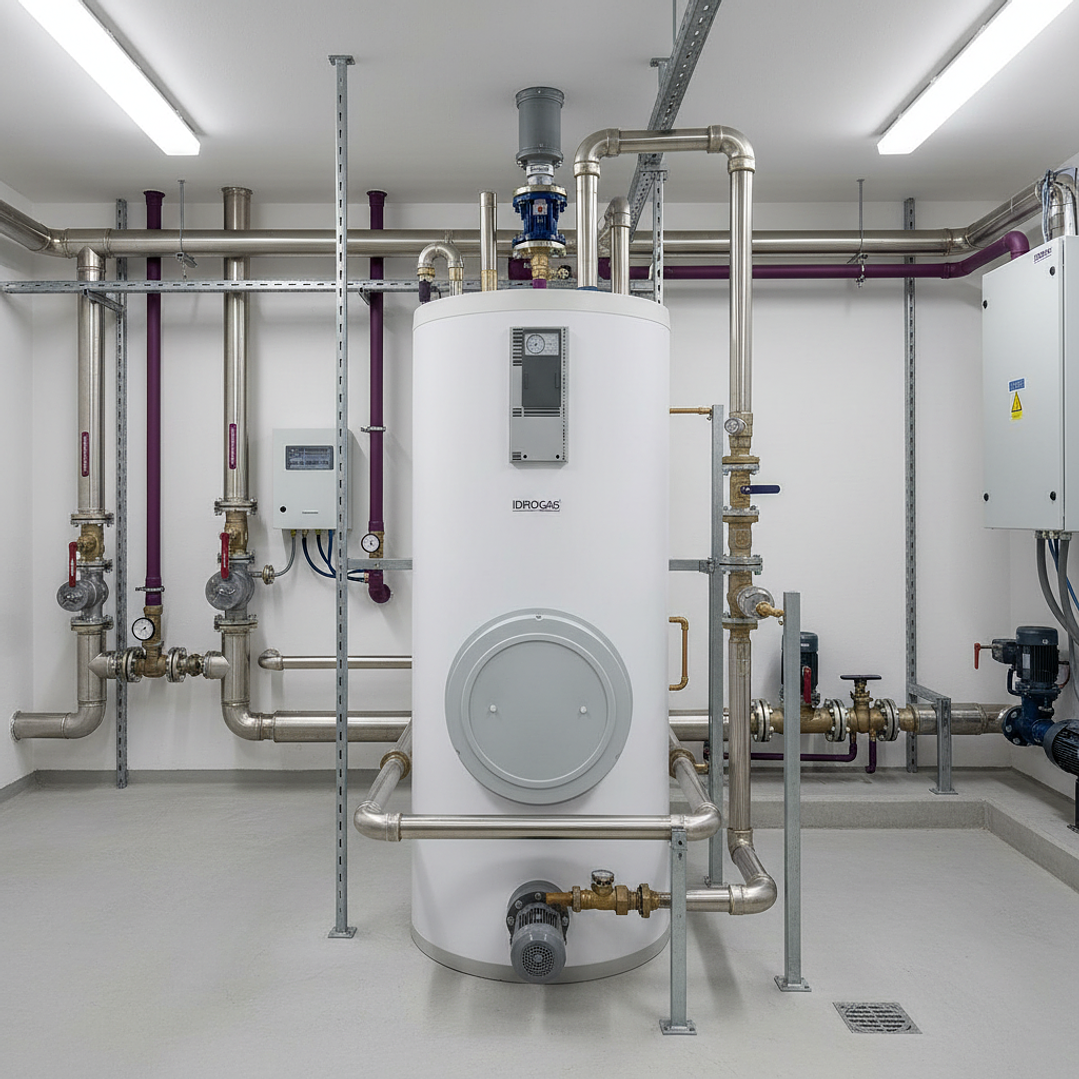 Interacumulador Vitrificado IDROGAS CV‑800 M1P – Depósito ACS 800L Alta Eficiencia 5