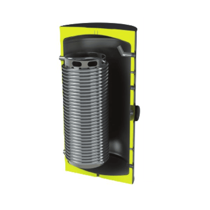 Depósito de Acumulación InoX 1000L – Acero Inoxidable Dúplex 2101 con Serpentín 316L 2