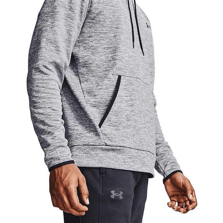 Sudadera Deportiva Hombre Under Armour Fleece Twist Gris Antracita con Capucha 4