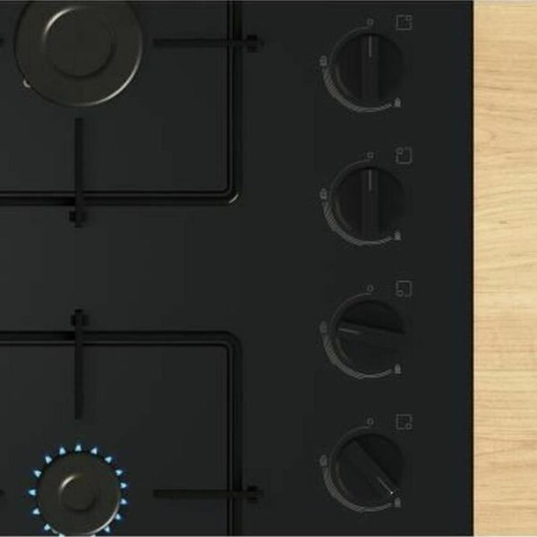 Placa de Gas 60 cm Cristal Negro Bosch Serie 2 – Elegancia y Precisión en tu Cocina 2