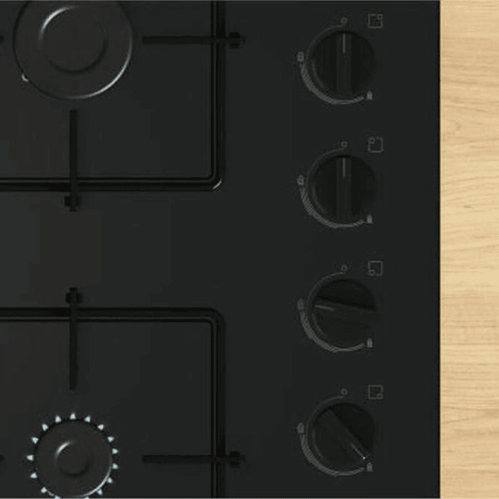 Placa de Gas 60 cm Cristal Negro Bosch Serie 2 – Elegancia y Precisión en tu Cocina 2