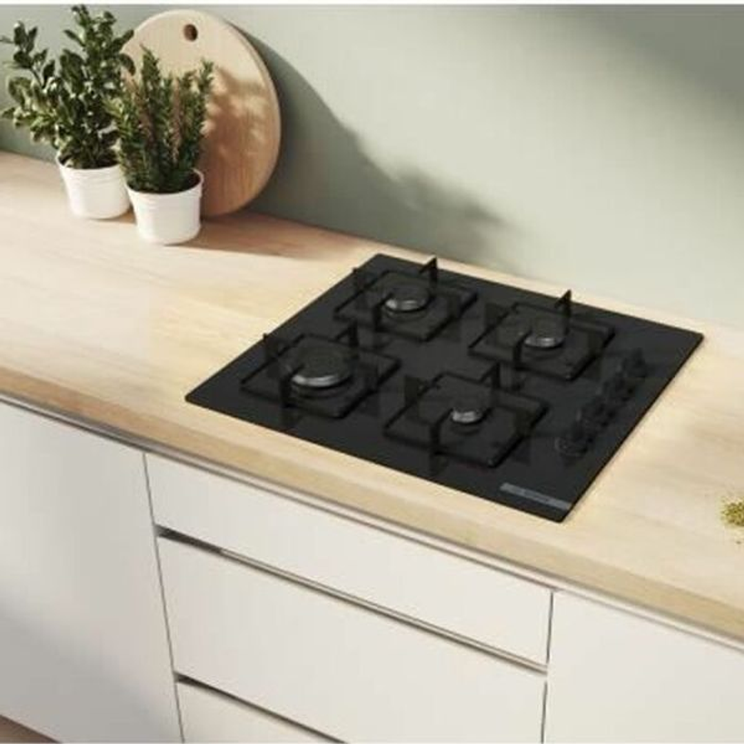 Placa de Gas 60 cm Cristal Negro Bosch Serie 2 – Elegancia y Precisión en tu Cocina 5