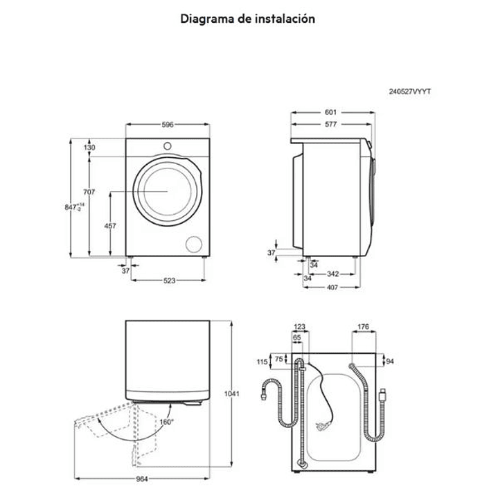 Lavadora AEG LFA6K8441C 8kg - Serie 6000 con ProSense, Tambor ProTex y Vapor Antialergias 6