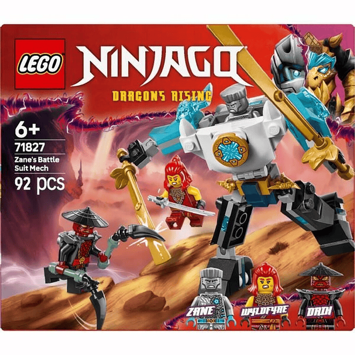 LEGO NINJAGO 71827 Meca de Zane — Robot Ninja de Combate con Espadas y Personajes 12