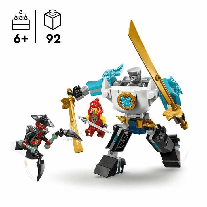 LEGO NINJAGO 71827 Meca de Zane — Robot Ninja de Combate con Espadas y Personajes 2