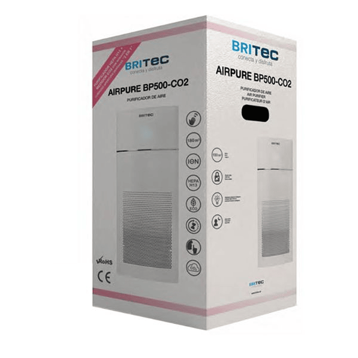 Purificador de Aire BRITEC AIRPURE BP500‑CO2 – HEPA H13, Sensor CO₂ y Control Inteligente 180 m² 5