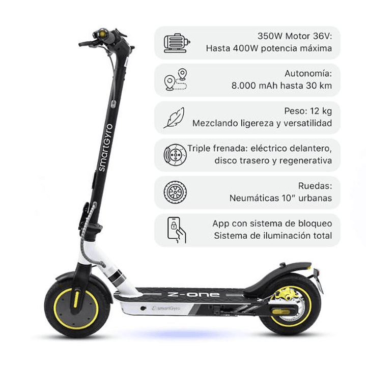 Patinete Eléctrico Smartgyro Z-ONE 350W 10