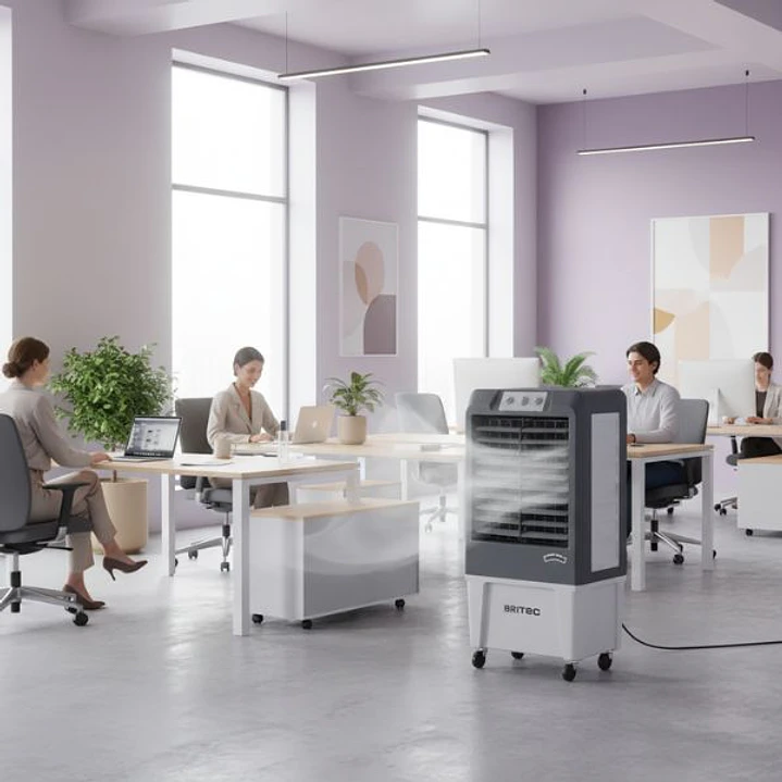 Bioclimatizador Evaporativo Portátil Profesional BRITEC BKT-4 105W para 25 m² 3