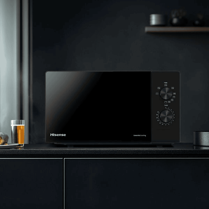 Microondas Hisense H20MOBP1G 20L con Grill 1000W – Microondas Compacto 700W Negro con 5 Niveles de Potencia 2