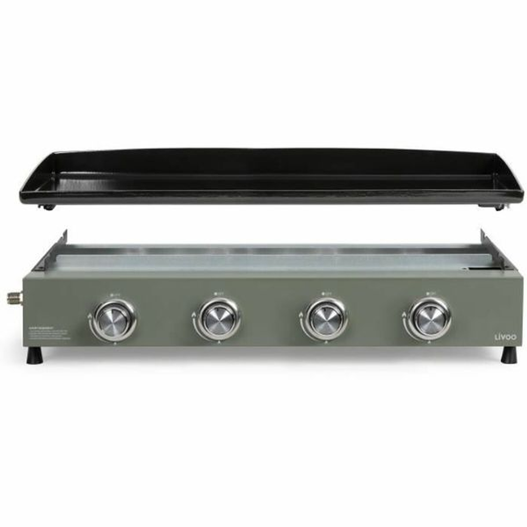 Plancha de Cocina a Gas Livoo DOC325 con 4 Quemadores | Plancha Gas Cocina Profesional 4