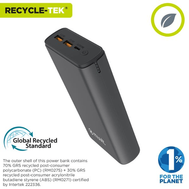 Powerbank Muvit for Change DP200G-R-PD 20000mAh 20W USB-C | Batería Externa Negra 4