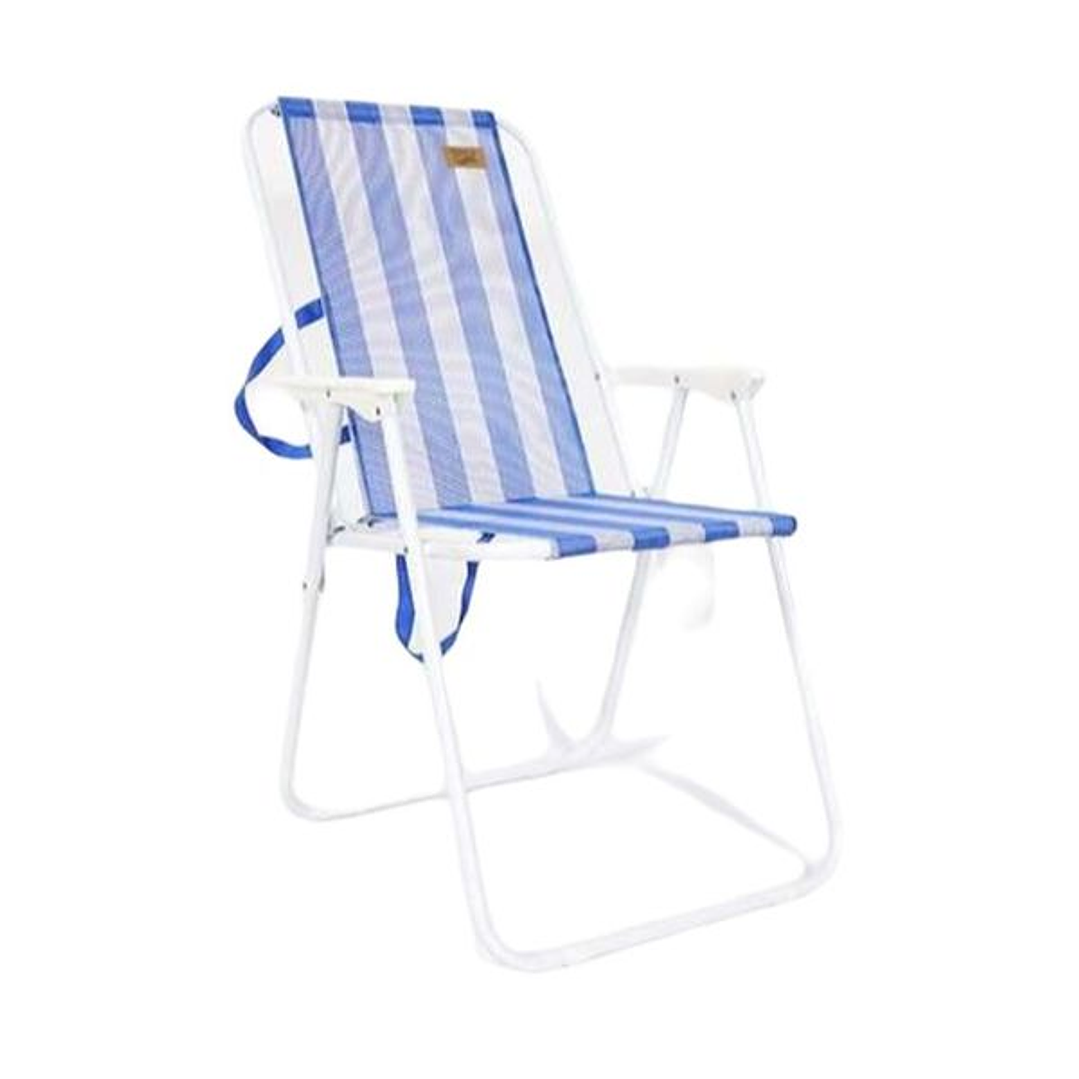 Ociotrends Silla de Playa Azul 53 x 44 x 88 cm | Silla Portátil Ligera para Exterior 1