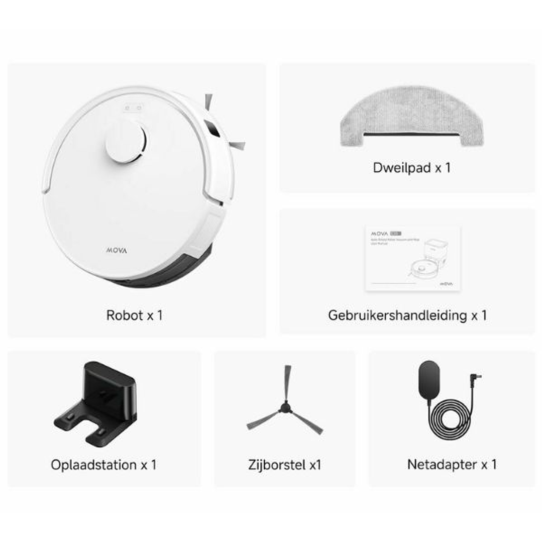 Dreame MOVA E20 Robot Aspirador con Fregado y Navegación Láser | 5000Pa Succión 4