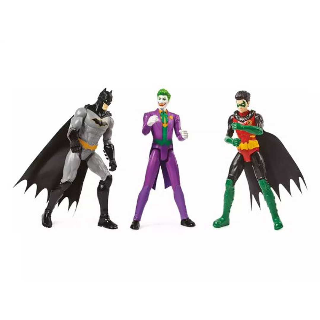 Batman Set 3 Figuras Articuladas 29 cm Spin Master | Batman, Robin y The Joker 4