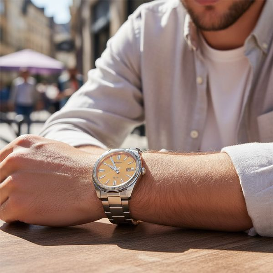 Casio MTP-1302PD-9AVEF Reloj Hombre Clásico Acero Inoxidable con Calendario 2