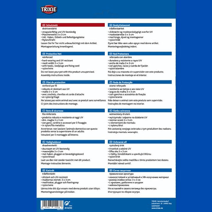 Red de Protección Trixie 4x3m - Adaptable y Fácil de Instalar para Balcones y Terrazas 5