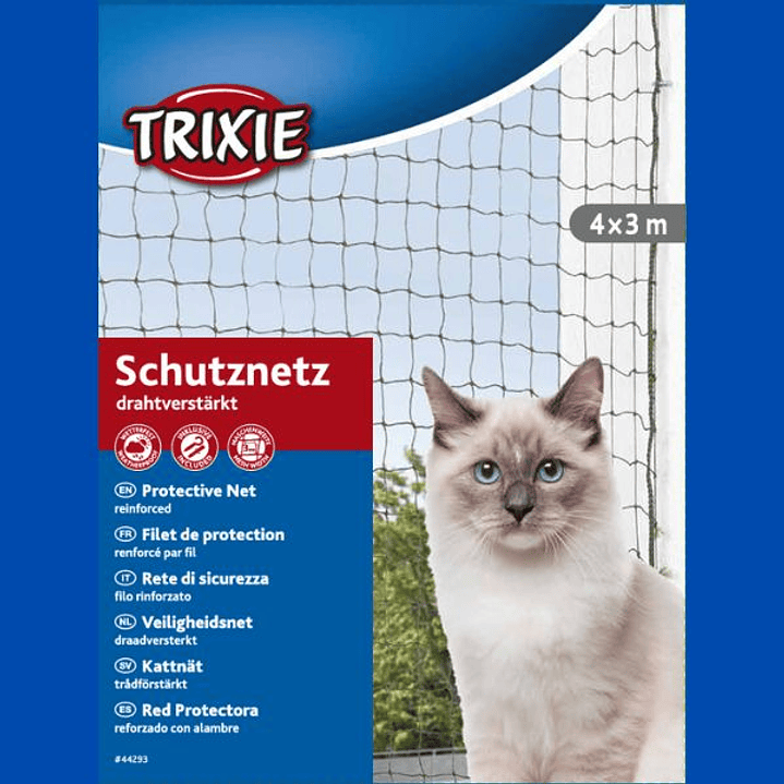 Red de Protección Trixie 4x3m - Adaptable y Fácil de Instalar para Balcones y Terrazas 4
